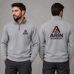 Gri Uzun Kollu Sweat